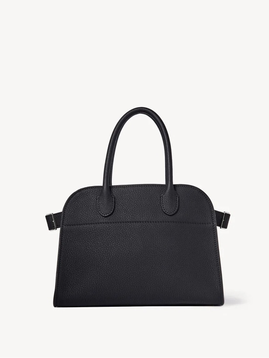 The Row Handbags - The Row Soft Margaux 10 Bag Black Matte Leather